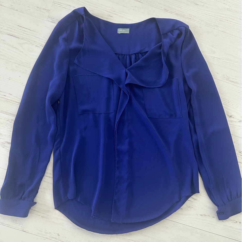 Blue/ Purple long sleeve blouse